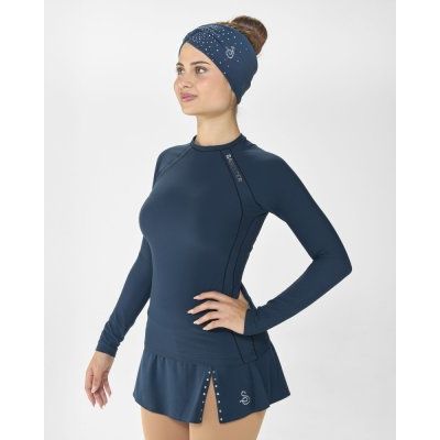 060 Långärmad Topp Teal blue - Tinas Figure Skating Shop