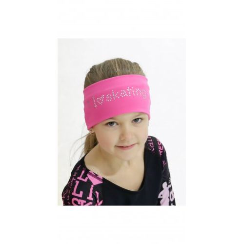 I LOVE SKATING HEADBAND Rosa - Tinas Figure Skating Shop