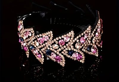 Knuthållare med Kristaller Swirl - Tinas Figure Skating Shop