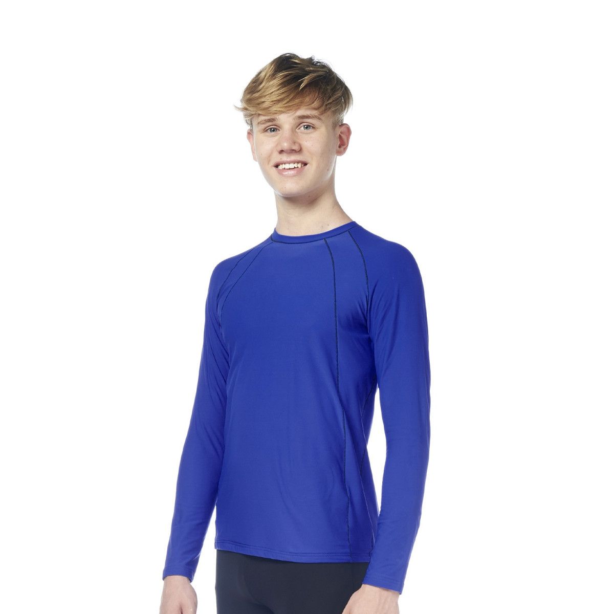 Långärmad T-Shirt i microfiber - Blå