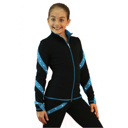 J636F Spiraljacka Fleecefodrad Turkos