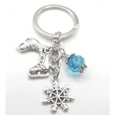 Snowflake Ice Skate Keychain