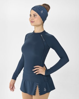 060 Långärmad Topp Teal blue - Tinas Figure Skating Shop