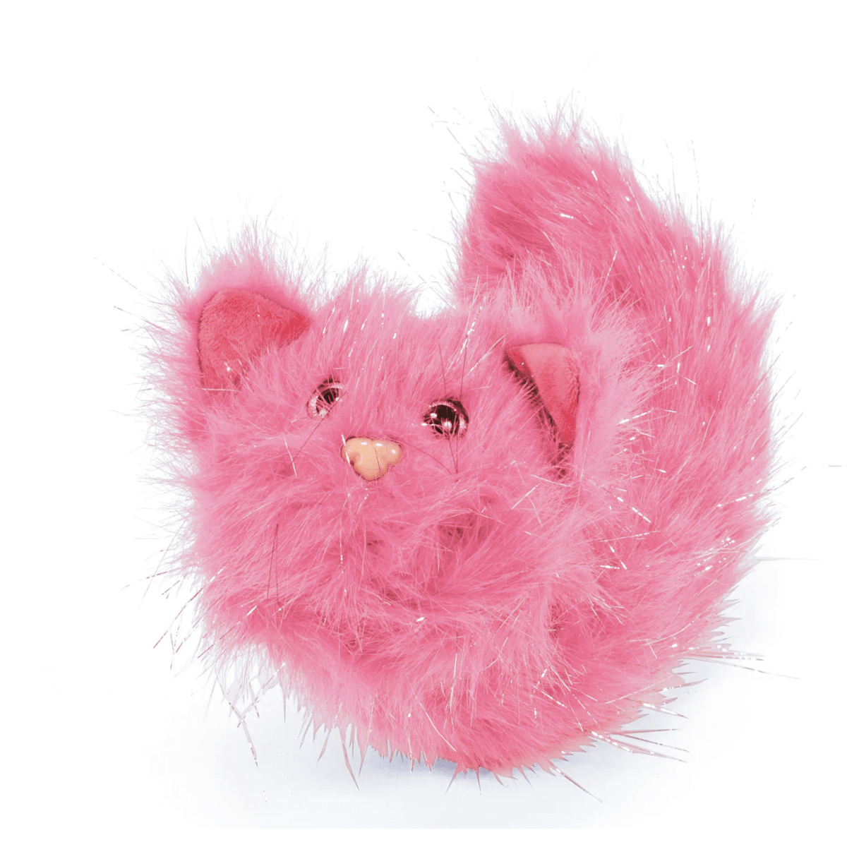 1392 Pastel Fluffy Kitty Critter Tail Covers - Pink Sparkle - Tinas Figure Skating Shop