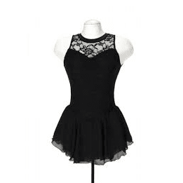 Overlace Dress Svart