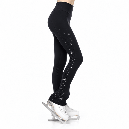 470 Svarta träningstights med kristaller - Tinas Figure Skating Shop