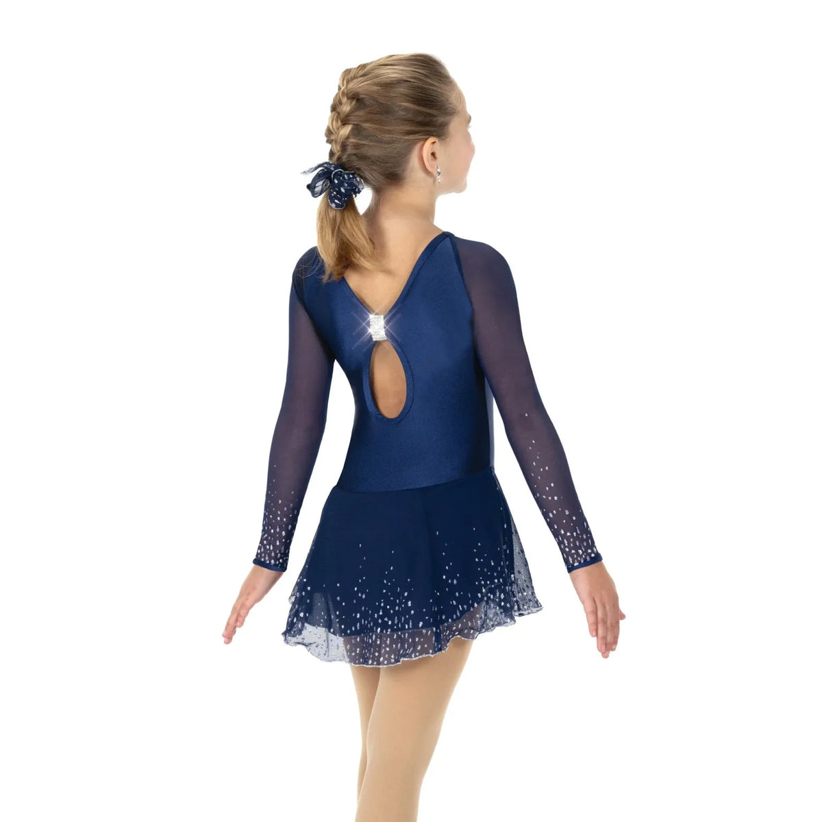 607 Ice Cascade Dress – Navy Blue - Tinas Figure Skating Shop