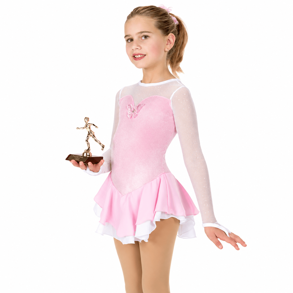 636 Flutter & Fly Dress - Rosa - Tinas Figure Skating Shop