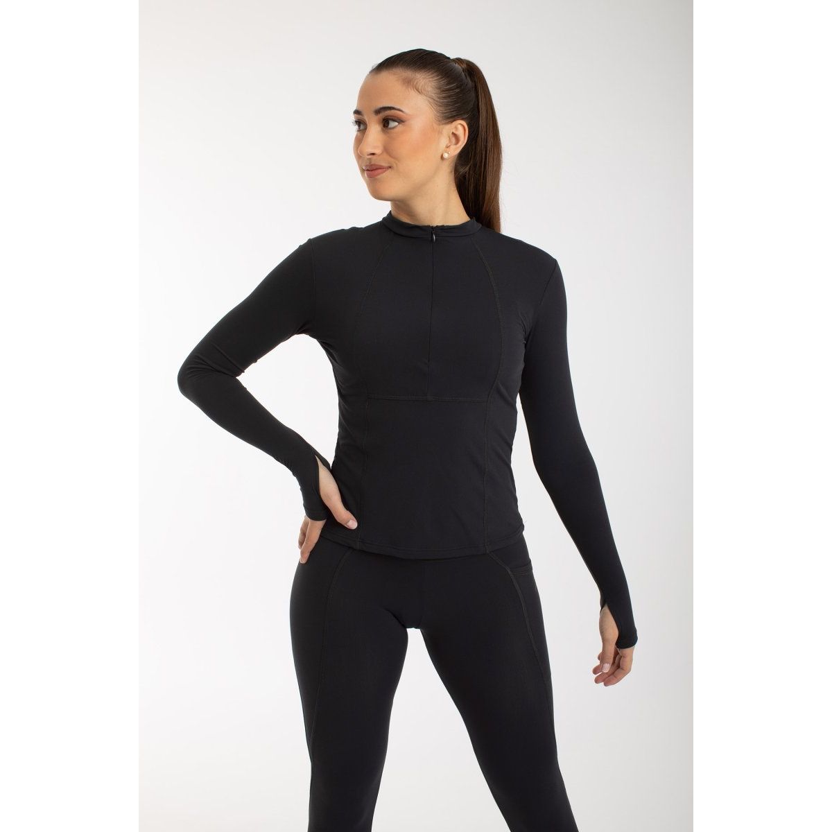 Diamond Långärmad topp - Svart