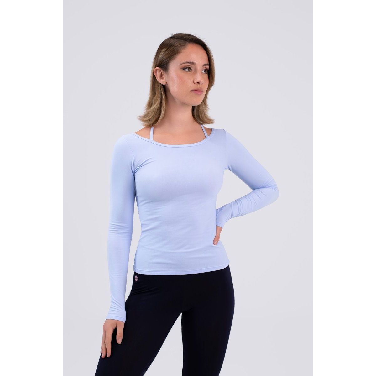 6660 Gardenia Topp - Ljusblå - Tinas Figure Skating Shop