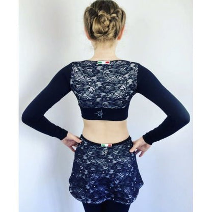 Lace Skirt Bicolor Svart & vit