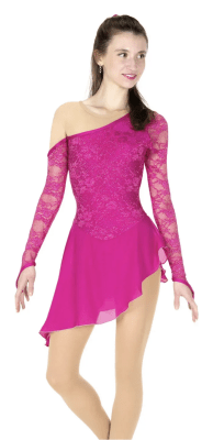 Bare Shoulder Dress Deep Pink - Tinas Figure Skating Shop