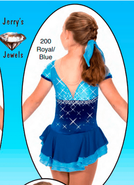 Bling-a-Ling Dress - Blue - Tinas Figure Skating Shop