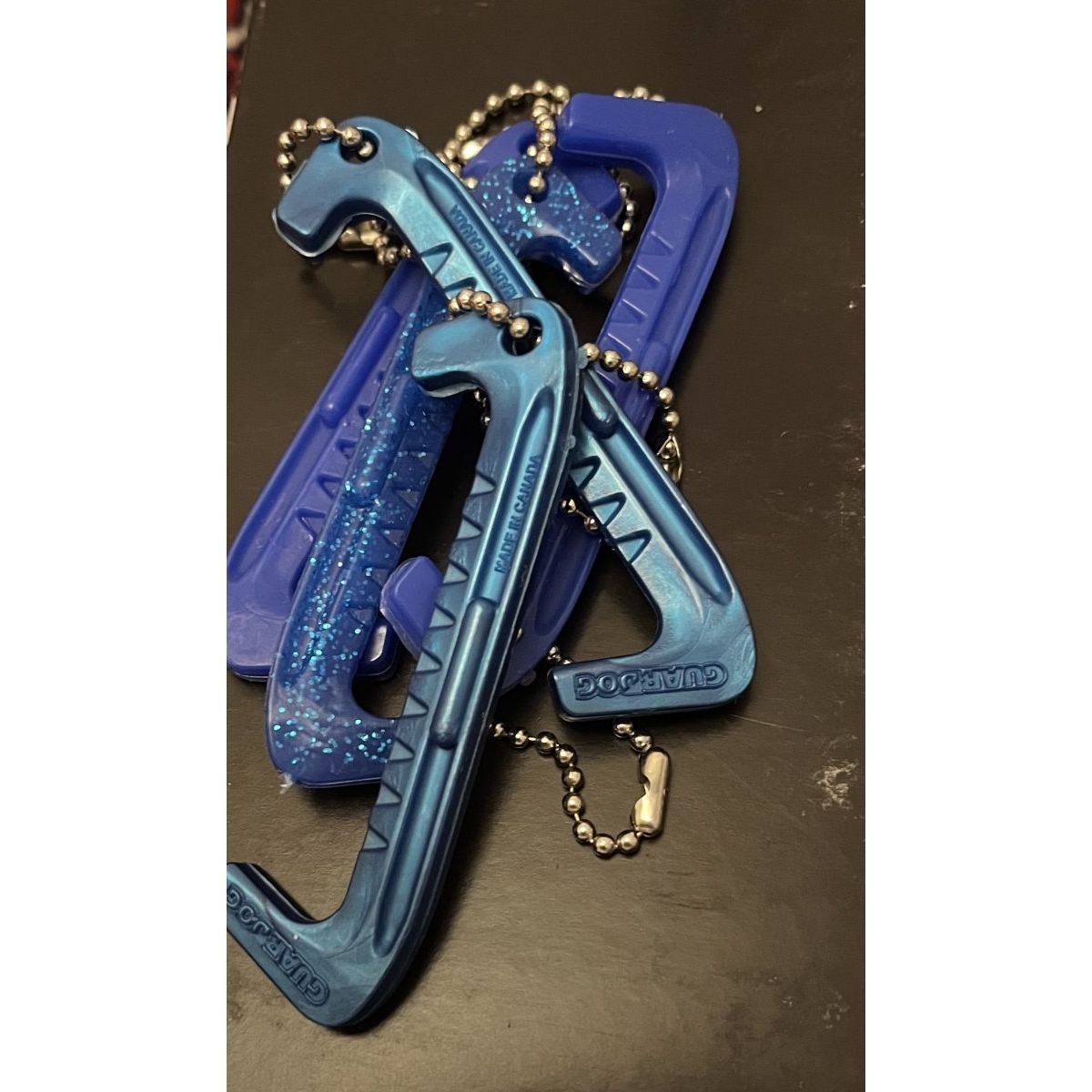 Keychain ice skate guard