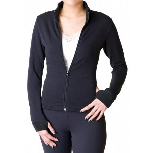 Svart fleecefodrad jacka