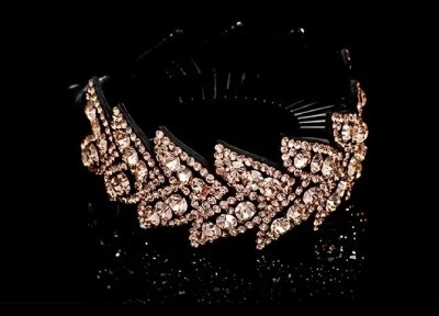 Knuthållare med Kristaller Swirl - Tinas Figure Skating Shop