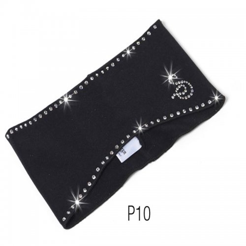 pannband Svart med Swarovskikristaller