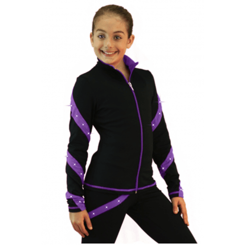 J636F Spiraljacka Fleecefodrad Lila