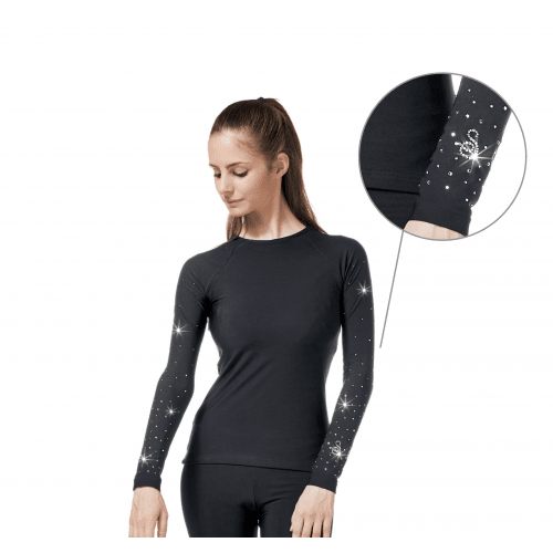 Långärmad Topp med swarovskikristaller