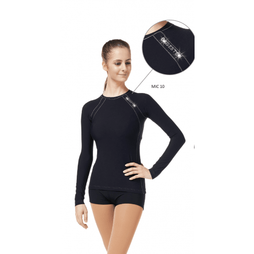 060 Långärmad Topp Svart