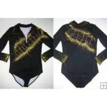 Skjorta i svart sammet - Tinas Figure Skating Shop