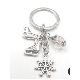 Snow Flake Ice Skate Nyckelring - Tinas Figure Skating Shop