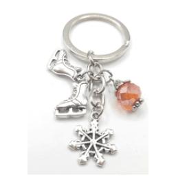 Snow Flake Ice Skate Nyckelring - Tinas Figure Skating Shop