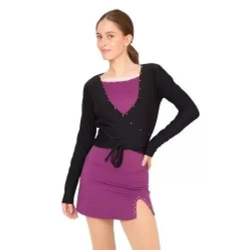 Stella crop top with ties and SW - Tinas Figure Skating Shop