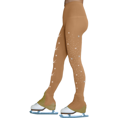 TL8896-SW Tights pulled down over the heel with crystals