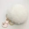 Väskdekoration Pälsboll med katthänge - Tinas Figure Skating Shop