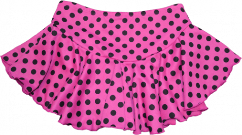 K02 Fuchsia Dot Skirt