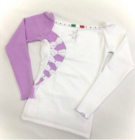 Karisma Shirt ribbon insert white and pony