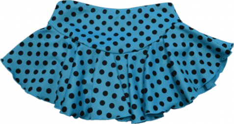 K02 Turquoise Dot Skirt