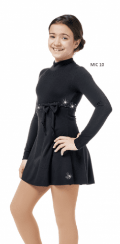 203 Microfibre A-Line Dress Black