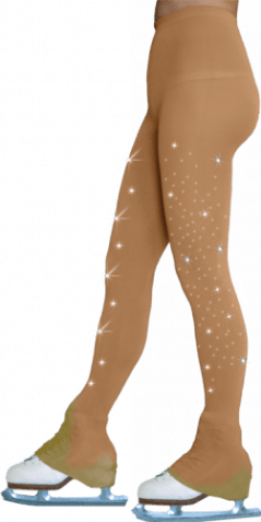 TL8896-SW Footless over the heal tights with crystals