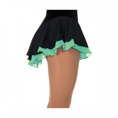 305 Double Georgette Skirts - Black/Green