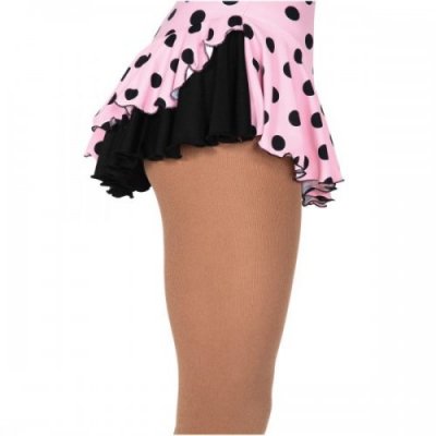 505 Black/Pink Dot Double Back Skirt