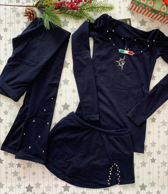 Titta Shirt Navy with Swarovski