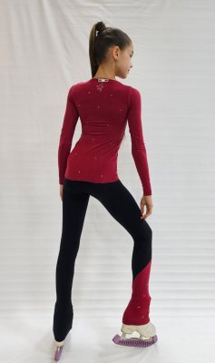 Titta Shirt with rush and lace sleeve