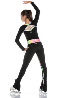 Crystal Pants Vertical inserts Rainbow