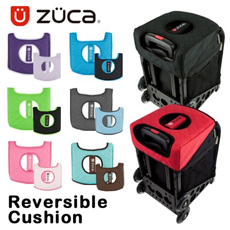 black/red Zuca bag seat cushion 